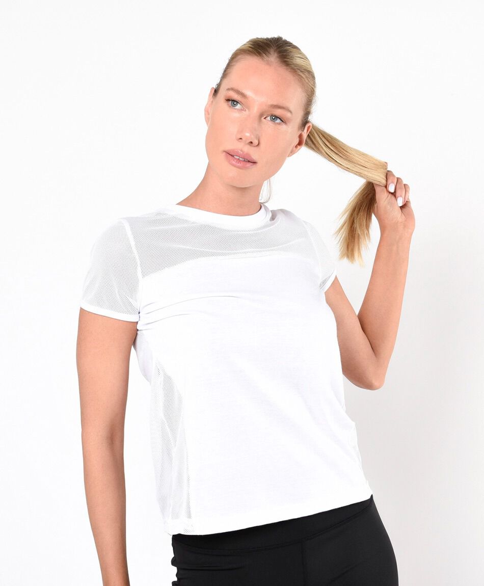 Polera deportiva mujer mesh
