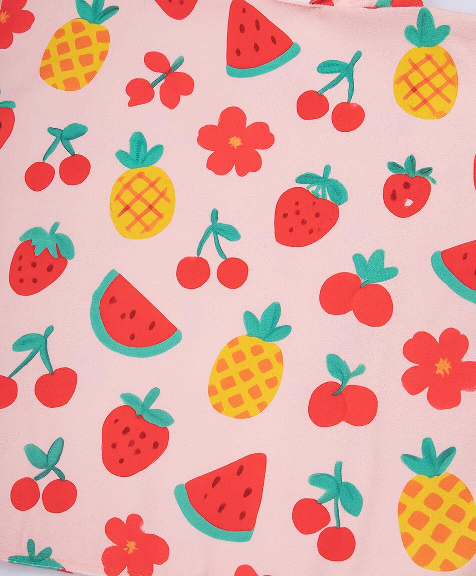 Poncho de ba&ntilde;o beb&eacute; frutas