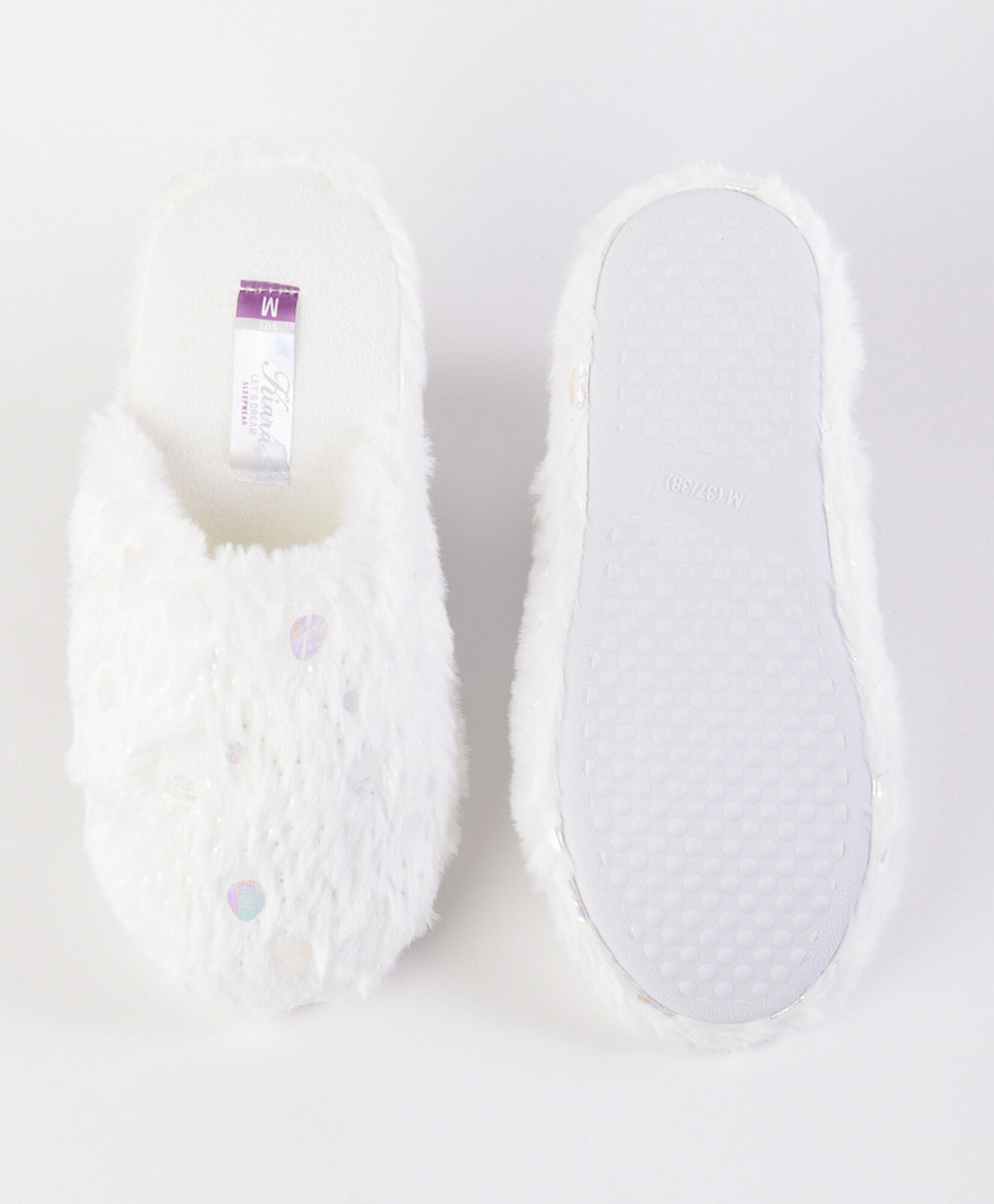 Pantufla mujer puntos brillantes Pantufla mujer puntos brillantes