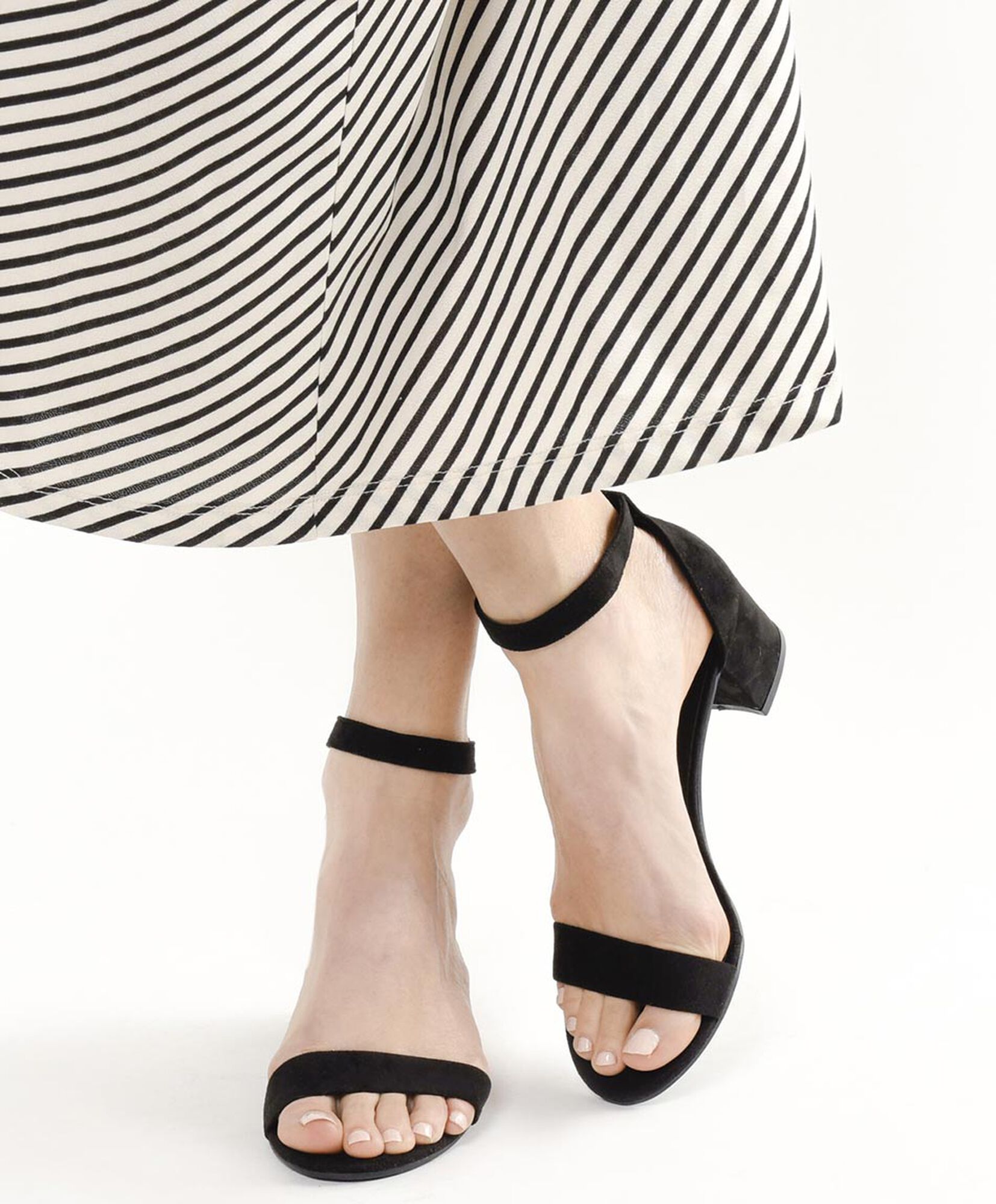 Jeans Sandalias Negras Taco Sandalia Mujer Negra Taco Medio TRICOT