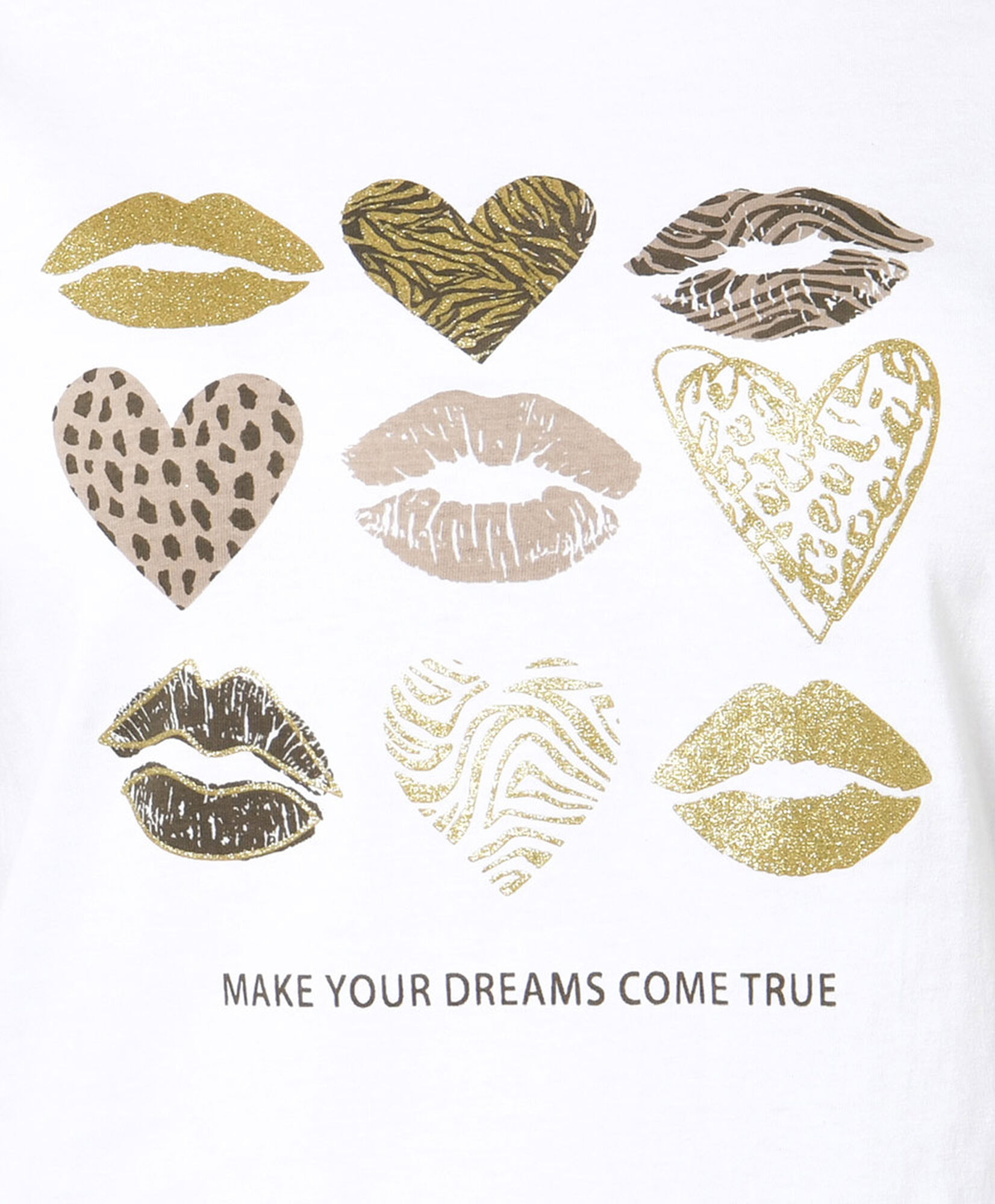 Polera mujer estampado besos Polera mujer estampado besos