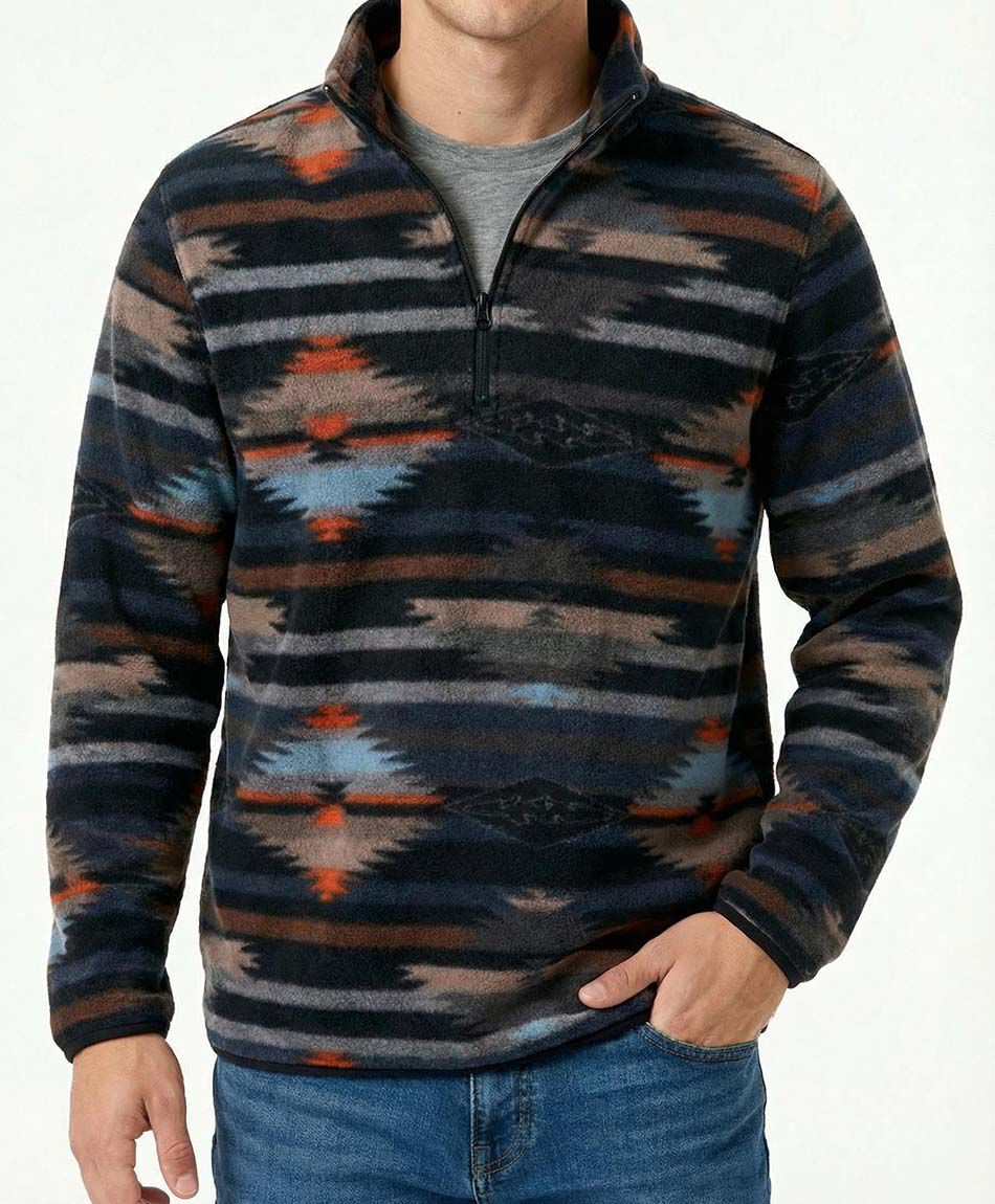 Polar hombre cierre medio fleece