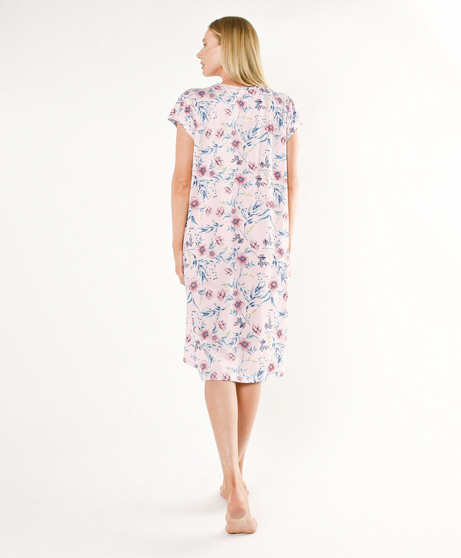 Camisa de dormir mujer florcitas rosada