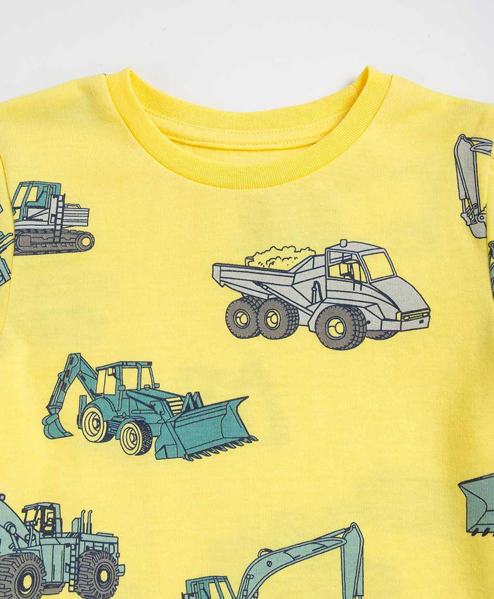 Polera bebé camiones construcción Polera bebé camiones construcción