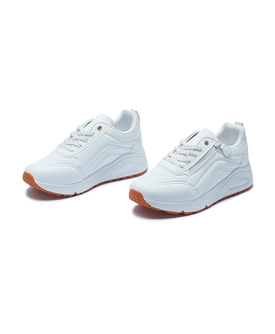 Zapatilla mujer cierre blanca