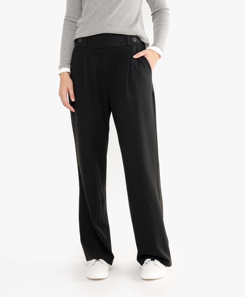 Pantal&oacute;n mujer pretina botones black