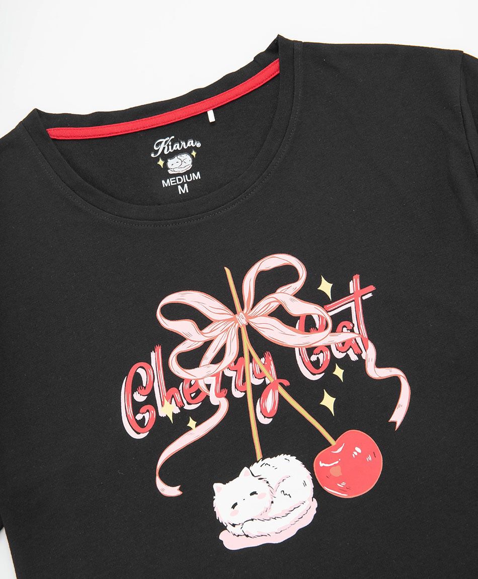 Pijama mujer short rayas cherry