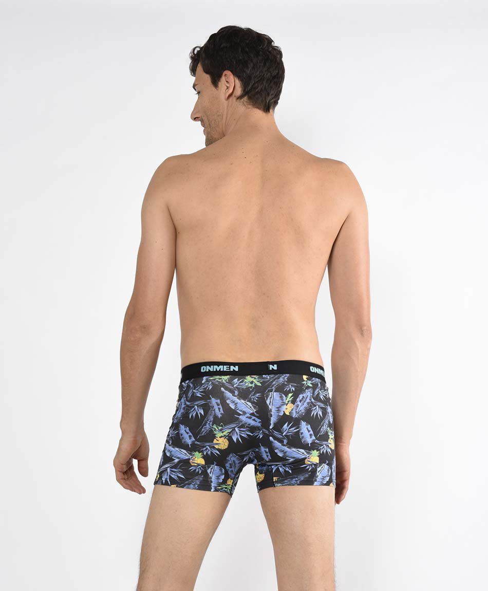 B&oacute;xer azul y negro 2 piezas