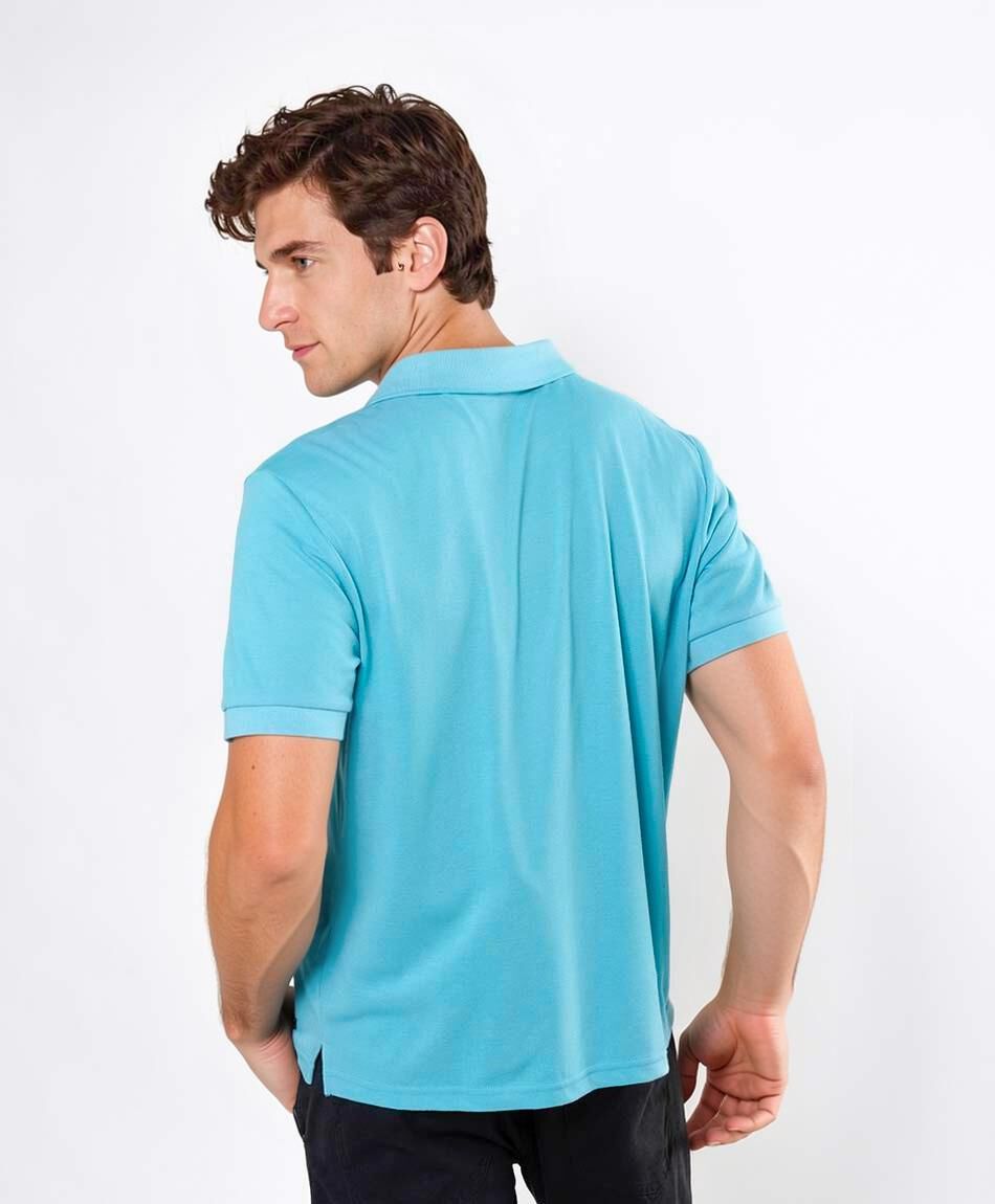 Polera hombre lisa cuello piqu&eacute;