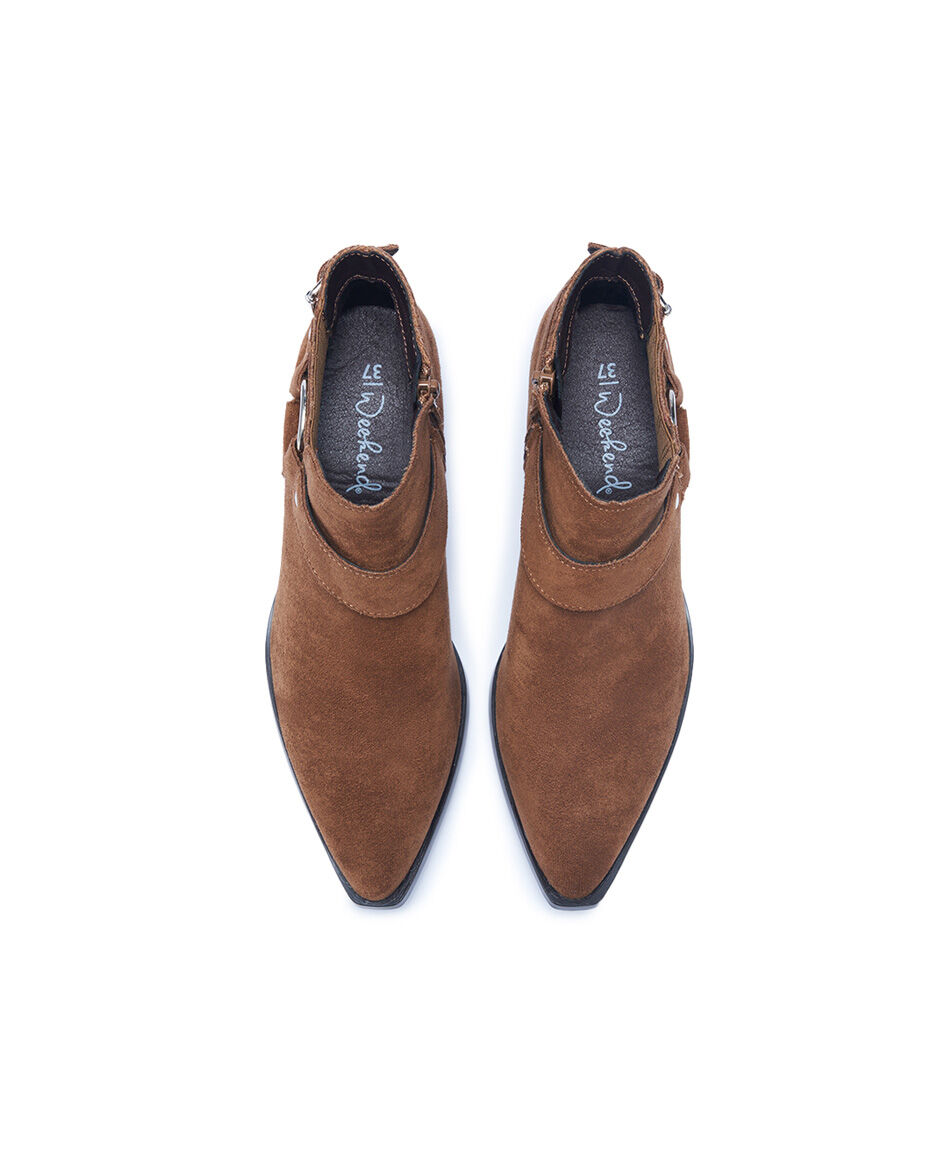 Bot&iacute;n mujer vaqueras brown