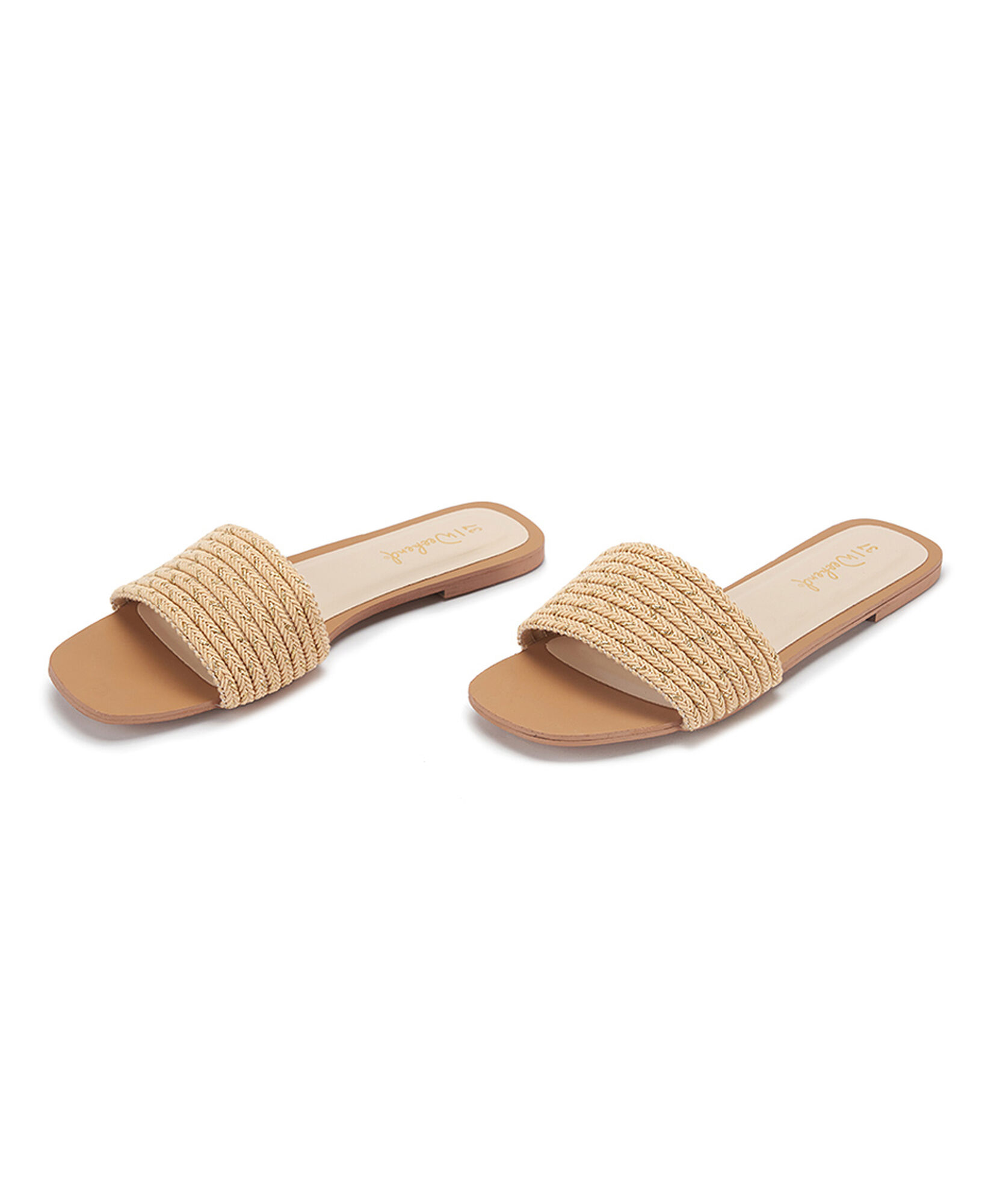 Sandalia mujer tejida beige Sandalia mujer tejida beige