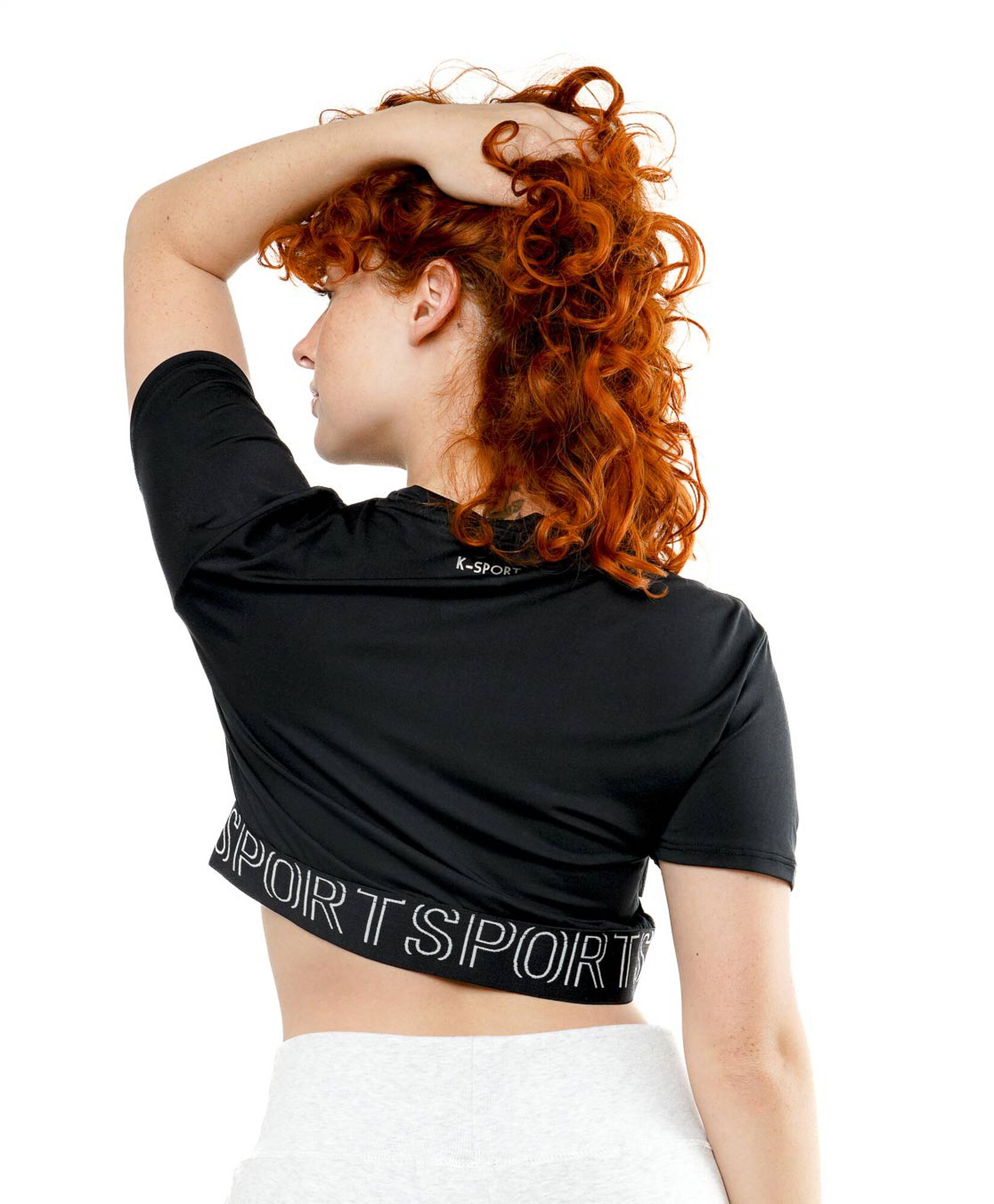 Polera deportiva mujer cruzada crop Polera deportiva mujer cruzada crop