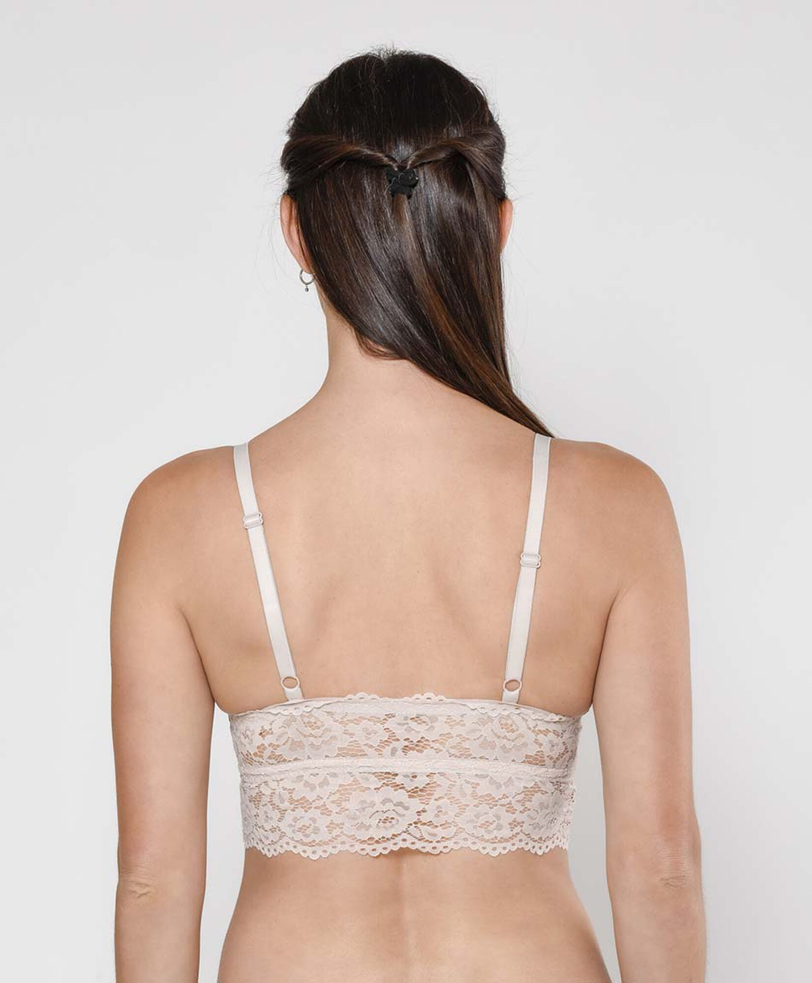 Bralette mujer encaje floral escote en v Bralette mujer encaje floral escote en v