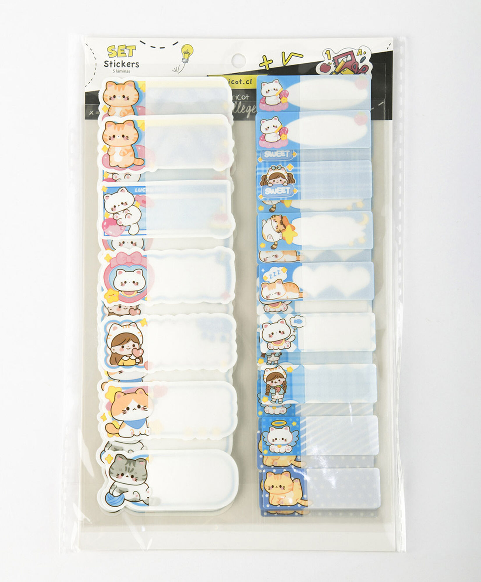 Set stickers escolares marcadores Set stickers escolares marcadores