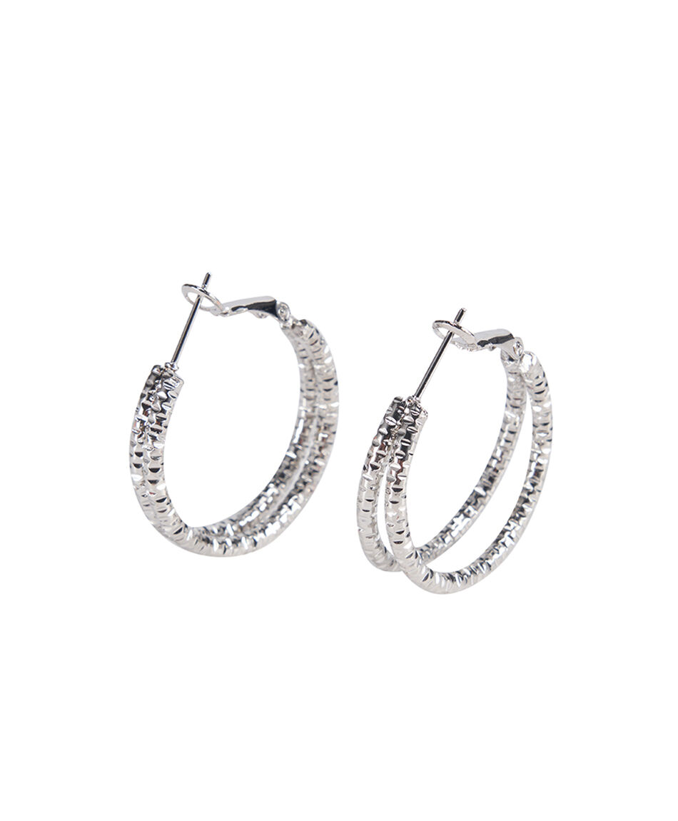 Set pa&ntilde;uelo + aros mujer l&iacute;neas
