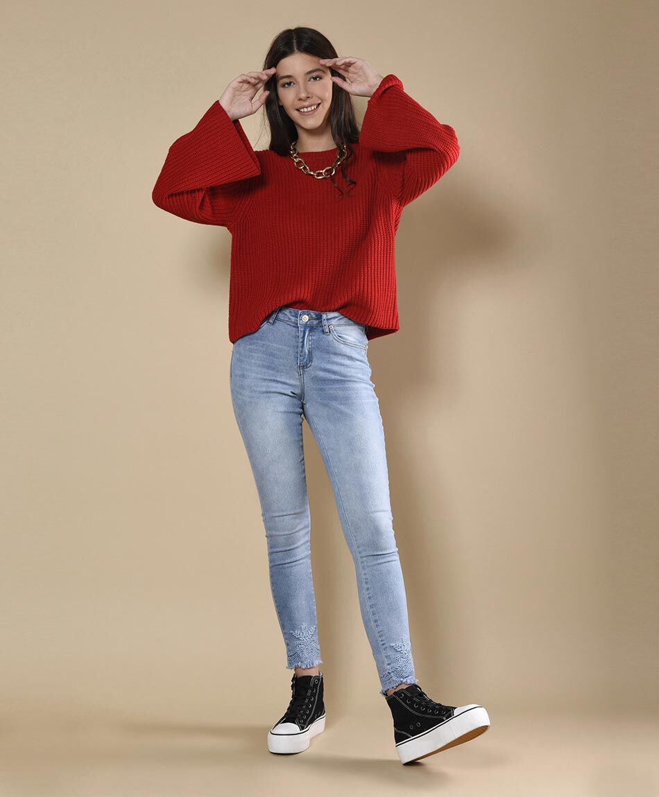 Jeans tiro alto skinny fit