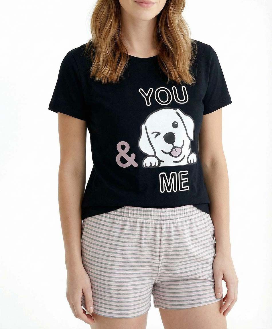 Pijama mujer estampado perrito