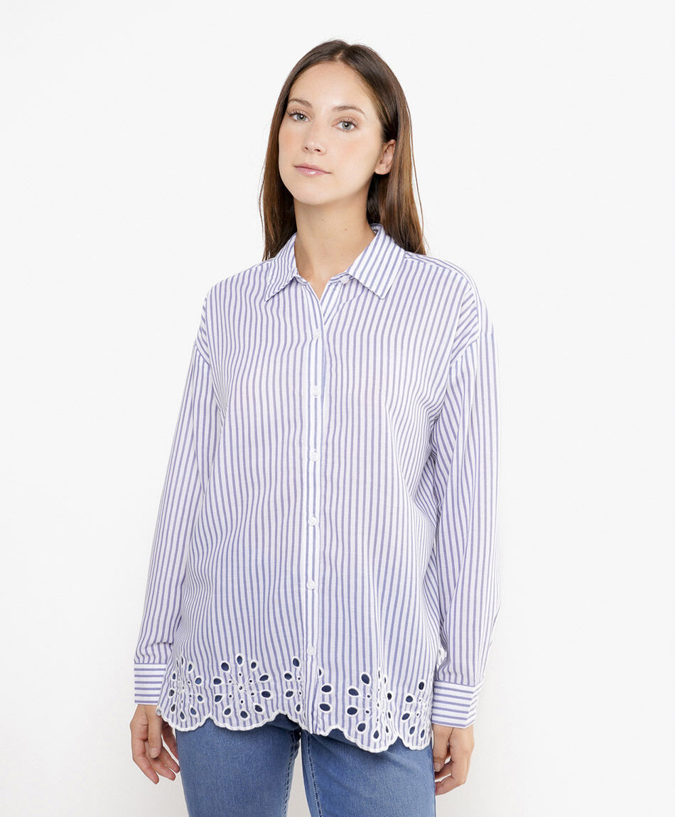 Blusa mujer c&iacute;rculos bordados