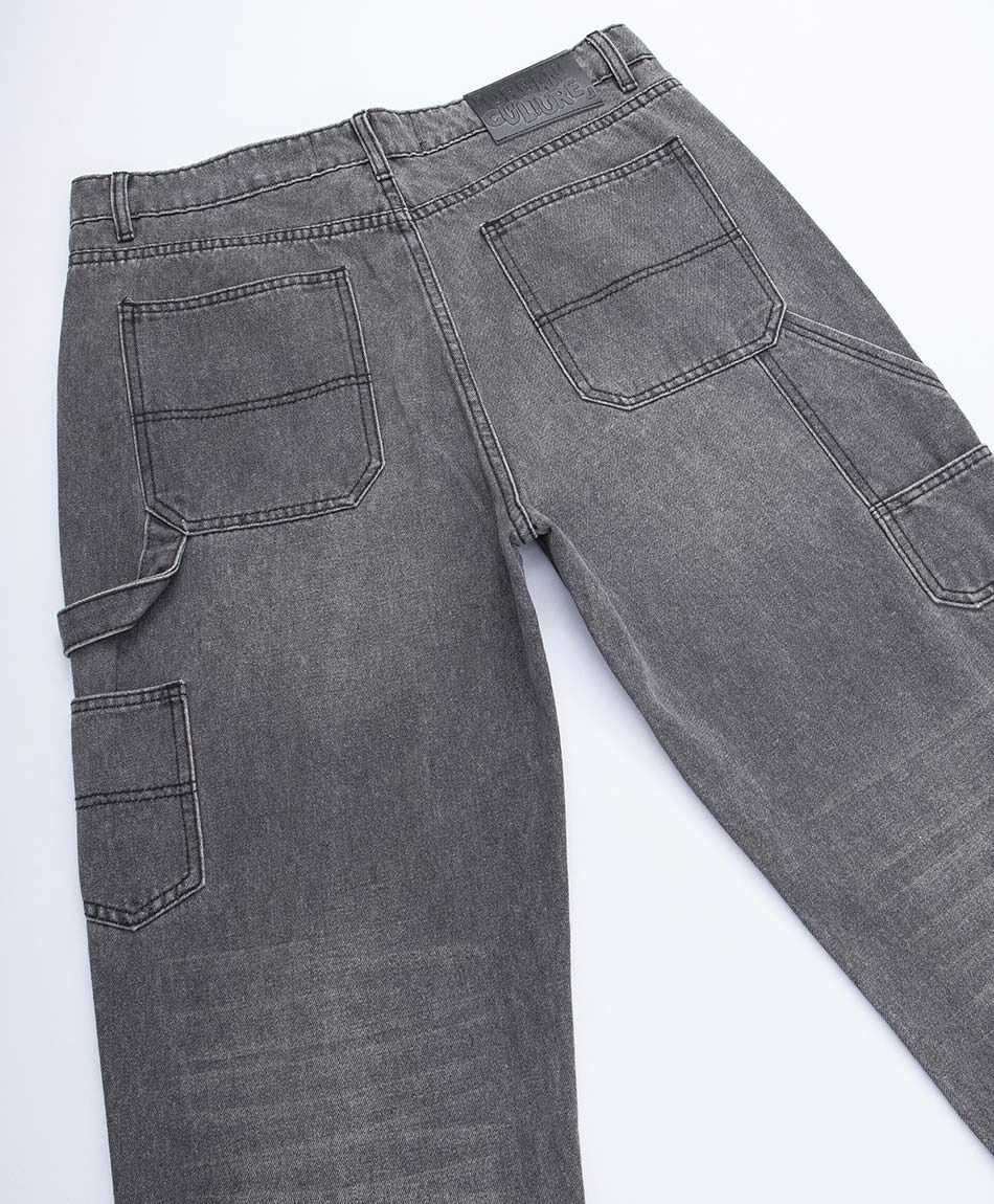 Jeans hombre baggy cortes grey
