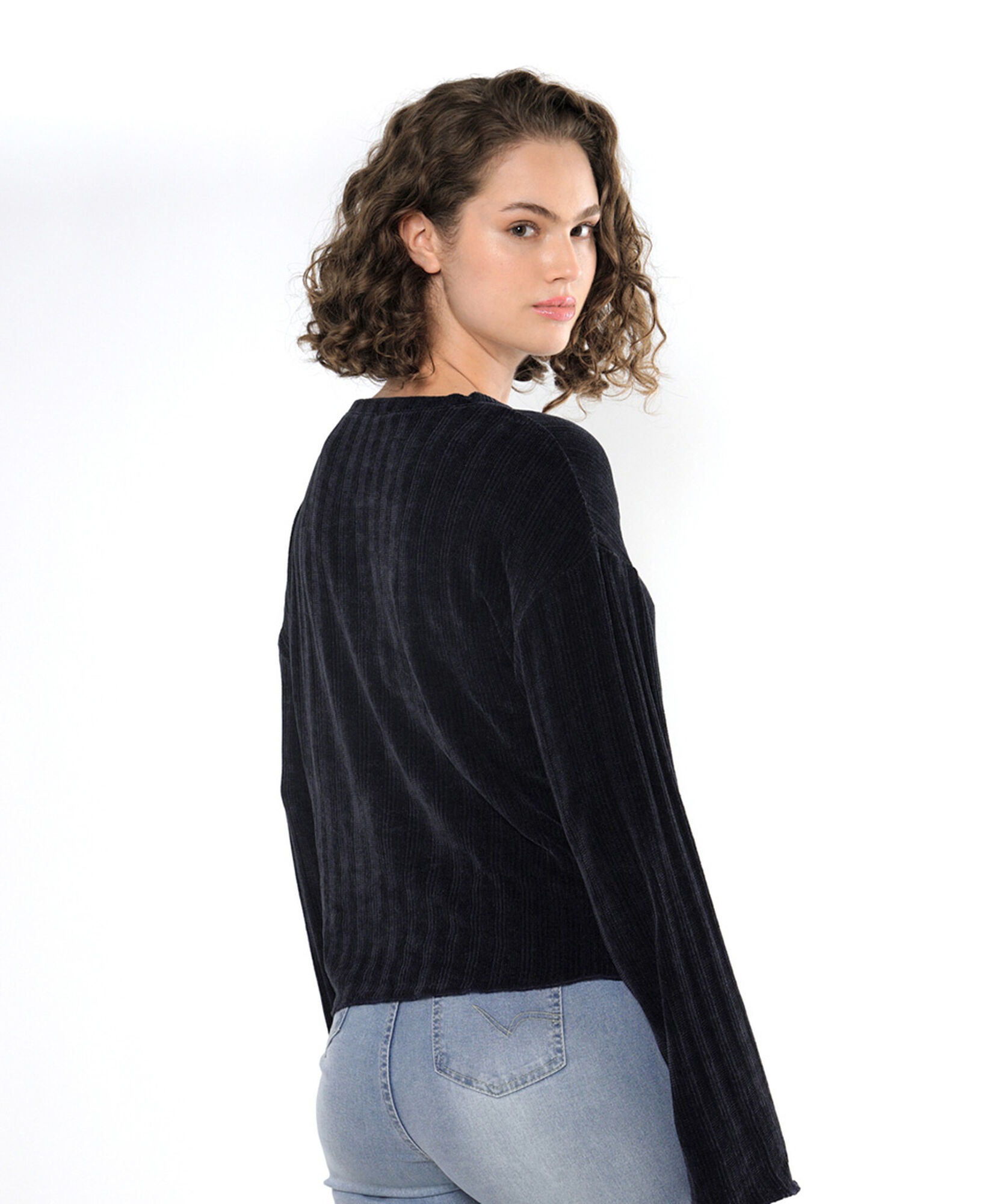 Sweater mujer suave azul oscuro Sweater mujer suave azul oscuro