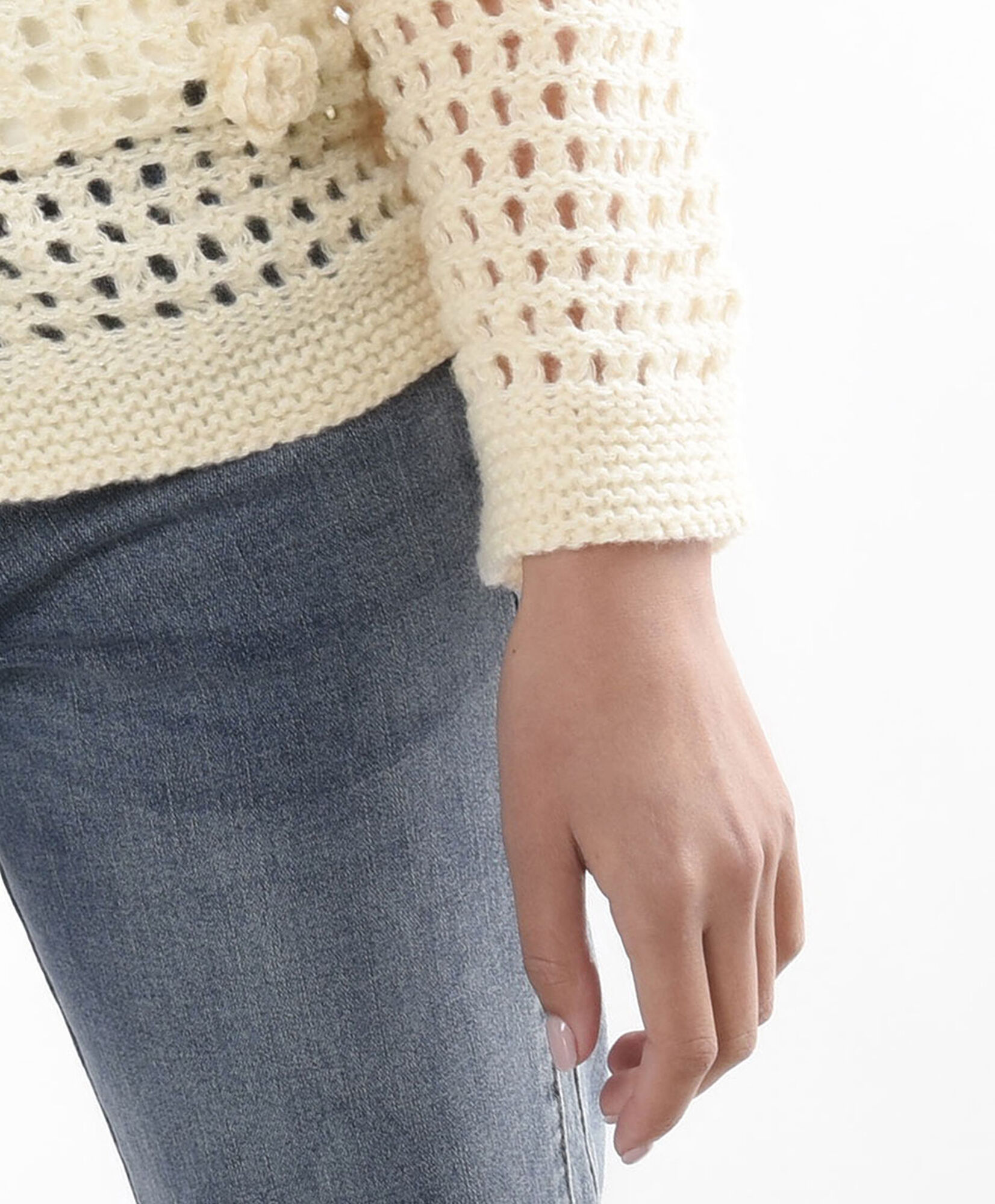 Tejido mujer cardigan flores Tejido mujer cardigan flores