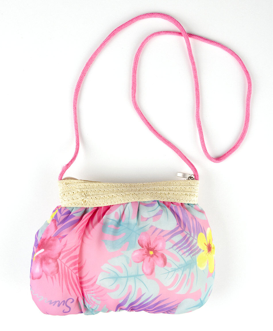 Cartera niña floreada playa