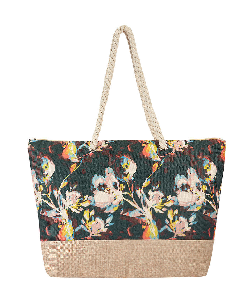 Bolso playa mujer floreado
