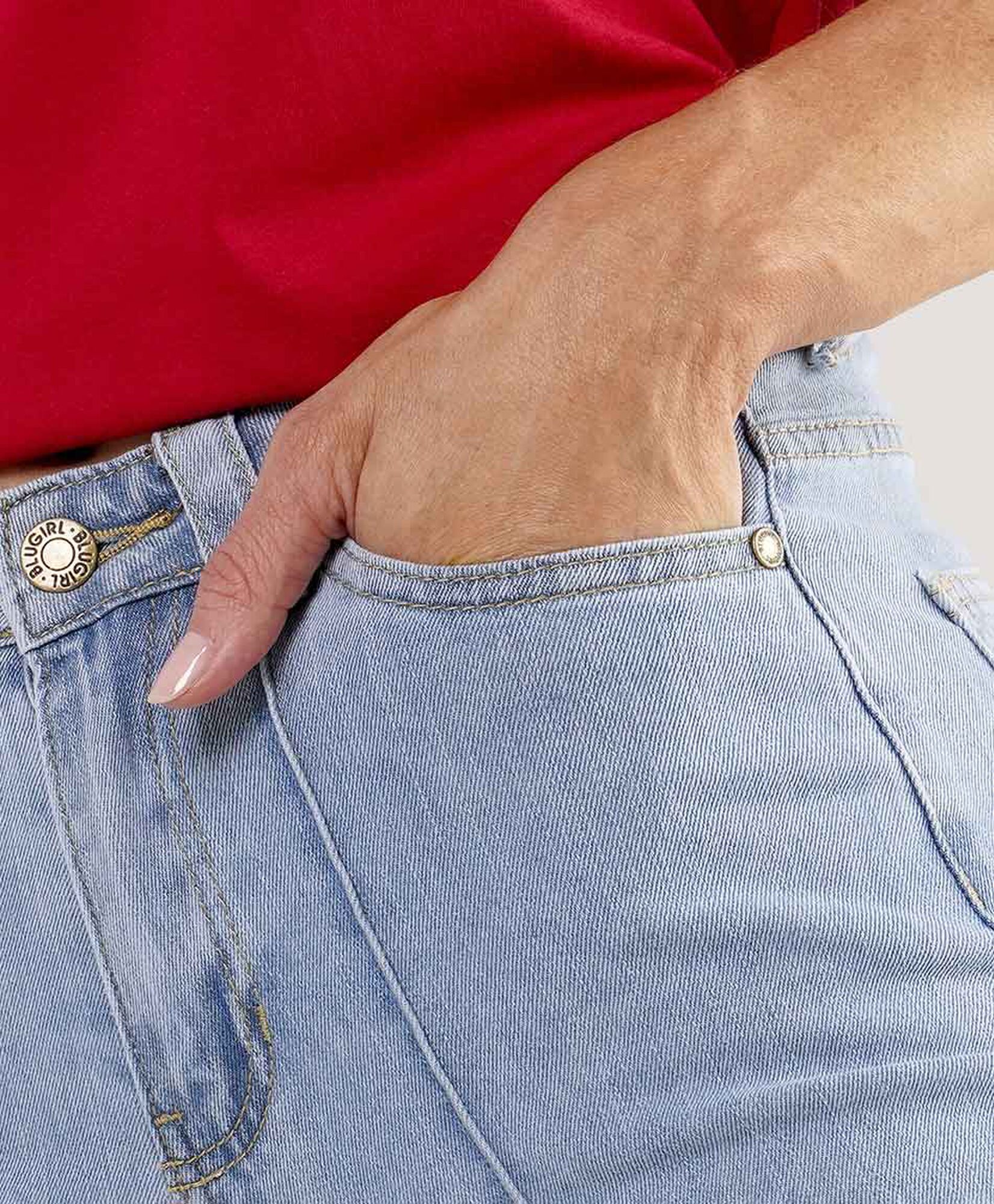 Jeans mujer pliegues frontales flare Jeans mujer pliegues frontales flare
