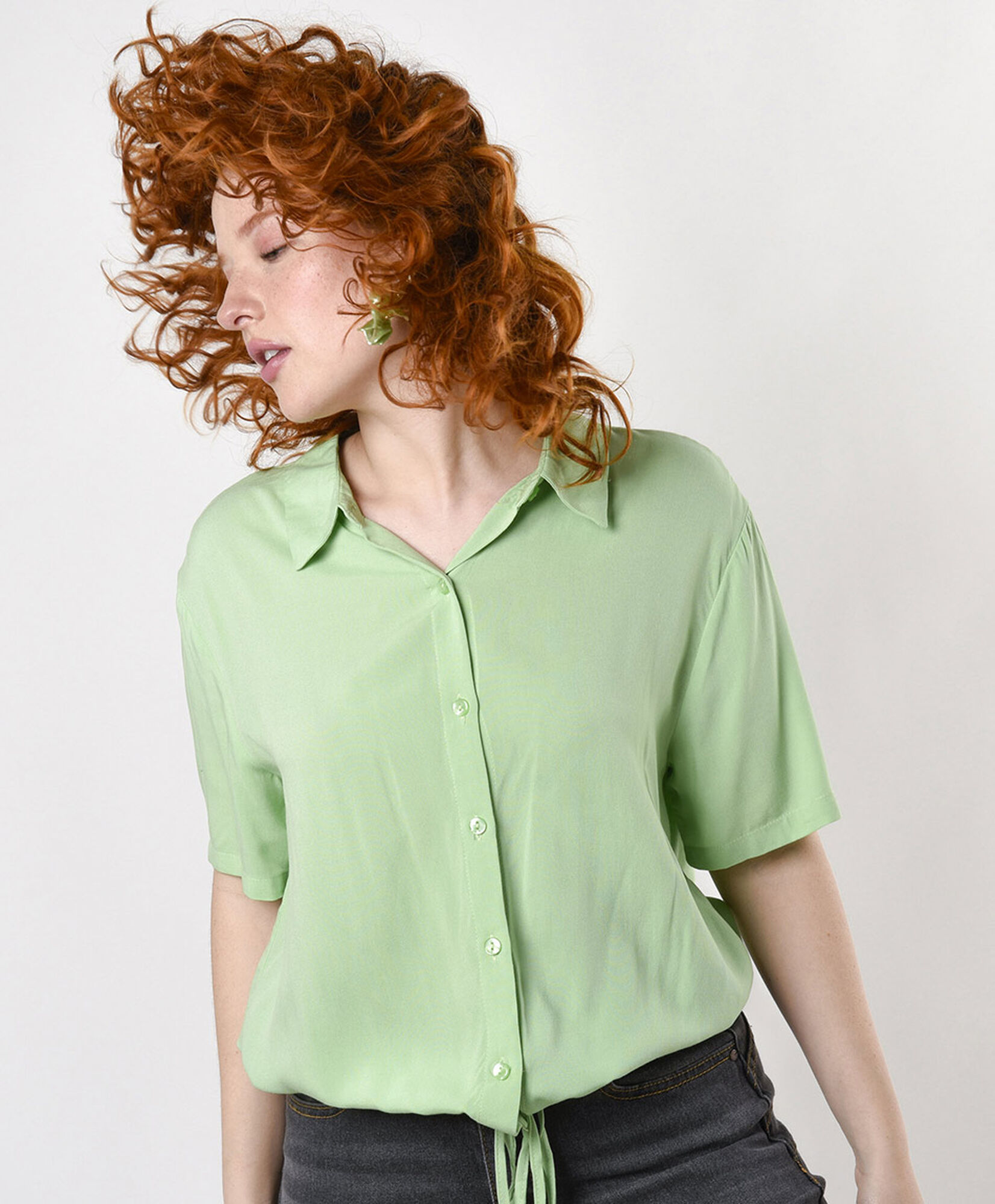 Blusa mujer verde lazo Blusa mujer verde lazo