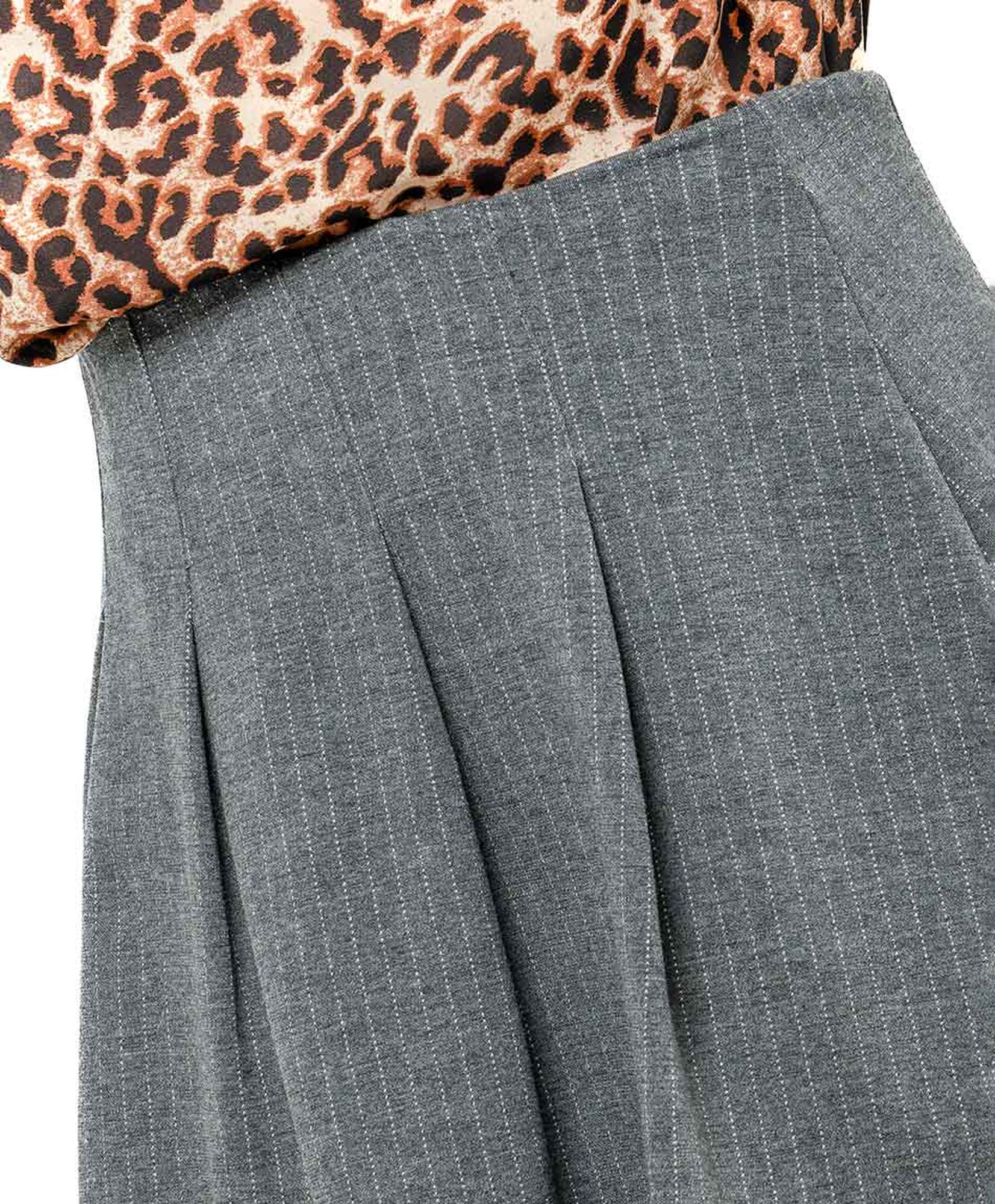 Mini falda mujer tablas gris Mini falda mujer tablas gris