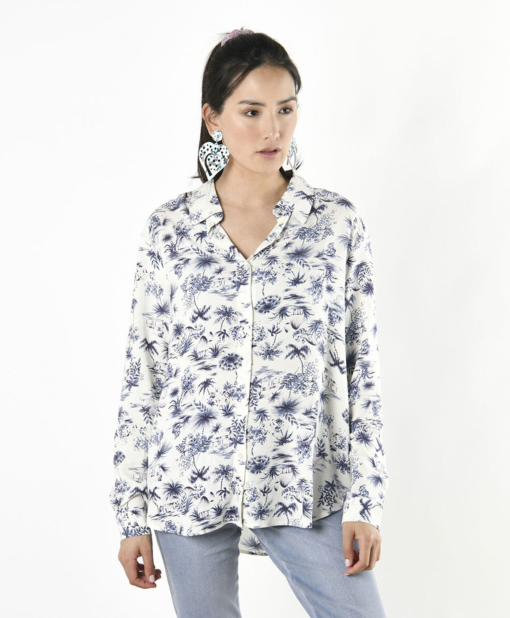 Blusa mujer estampado tropical Blusa mujer estampado tropical