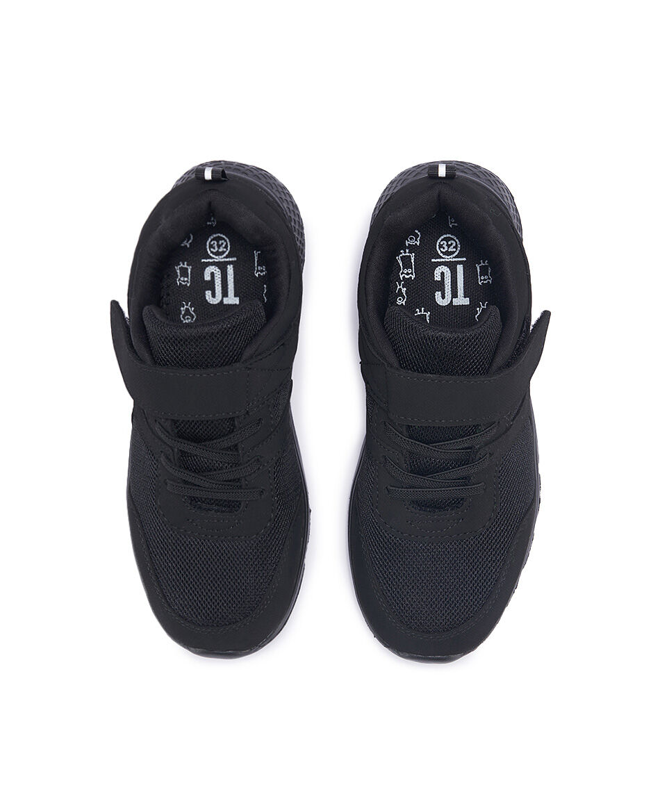 Zapatilla escolar (26 a 34) malla negra