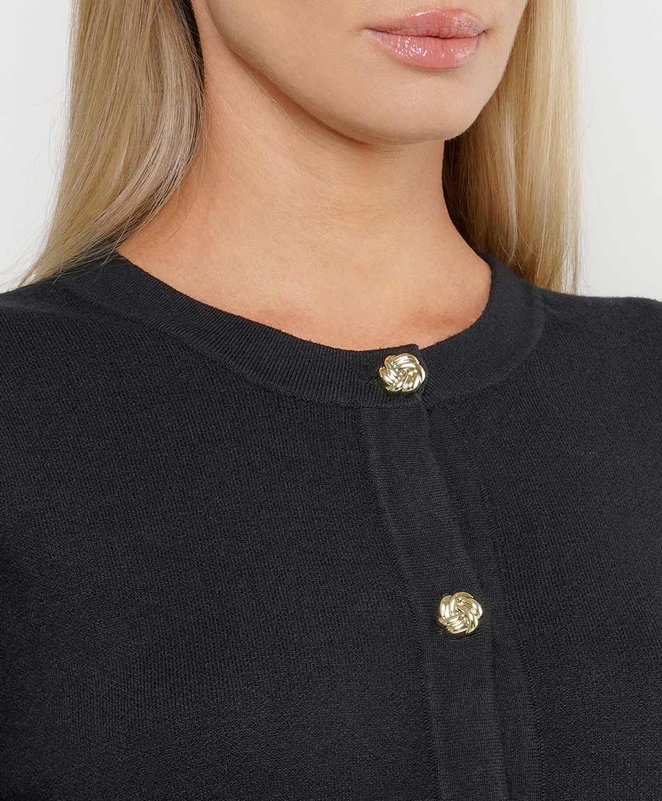 Tejido mujer botones dorados