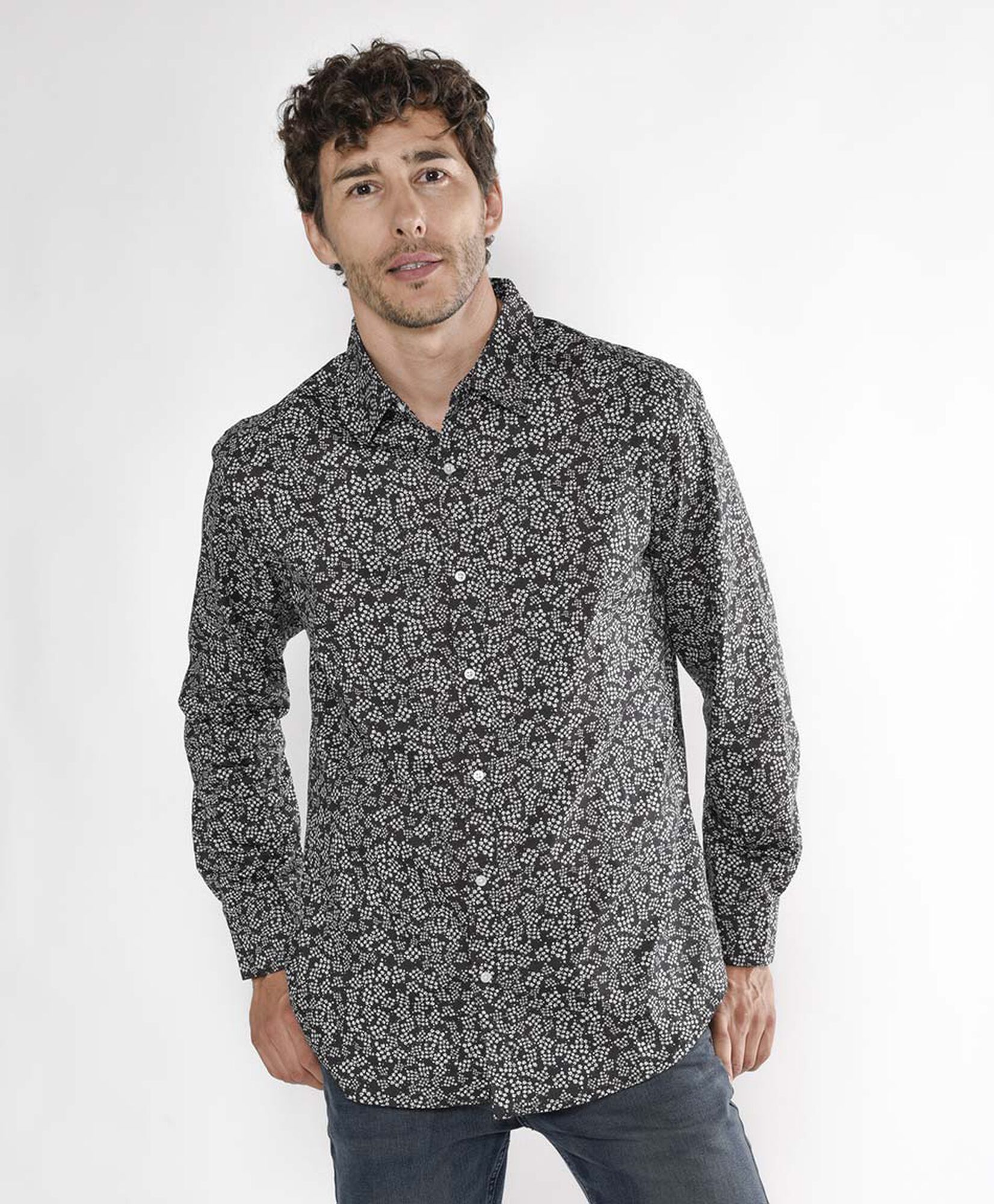 Camisa hombre mini flores Camisa hombre mini flores