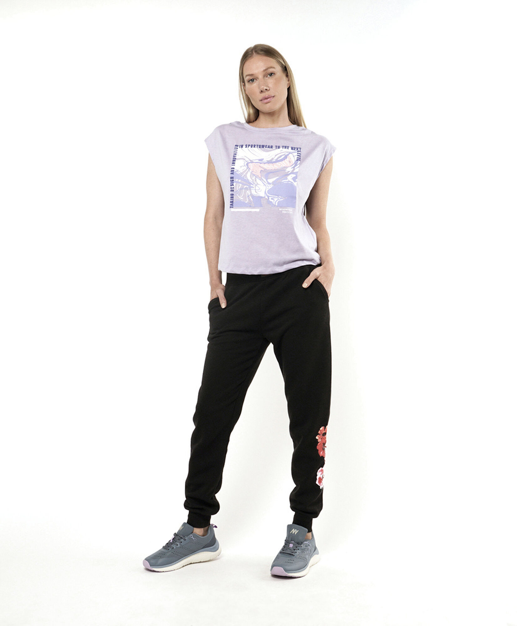 Pantalón deportivo mujer print lateral Pantalón deportivo mujer print lateral