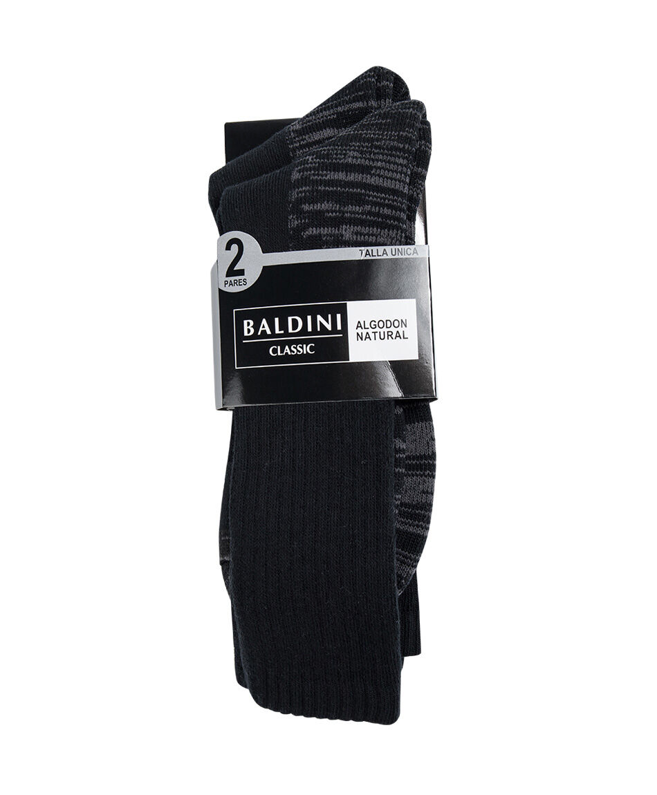 Pack 2 calcetines hombre termico negro