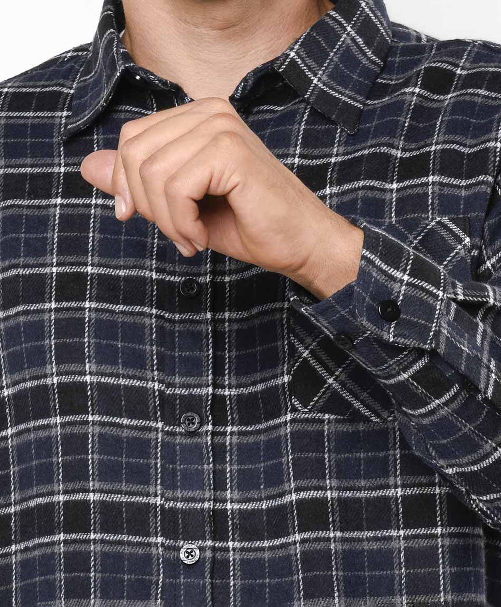 Camisa hombre leñadora azul oscuro Camisa hombre leñadora azul oscuro