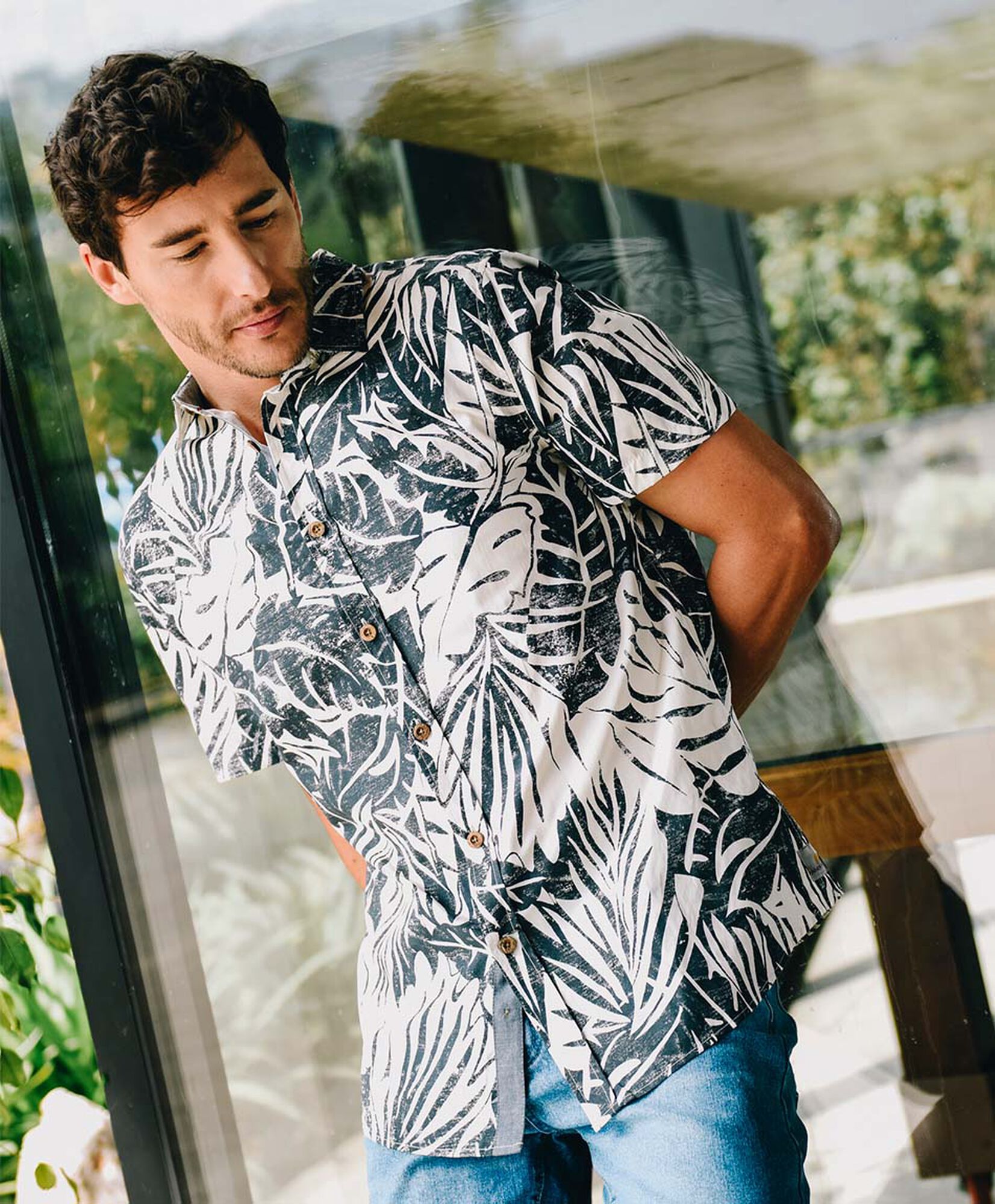 Camisa hombre hojas Camisa hombre hojas