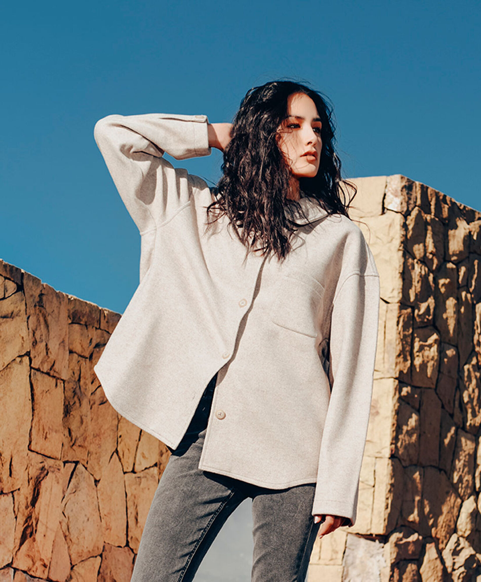 Chaqueta mujer lisa bolsillo Chaqueta mujer lisa bolsillo
