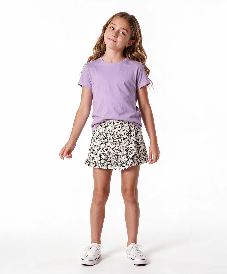 Falda ni&ntilde;a short print