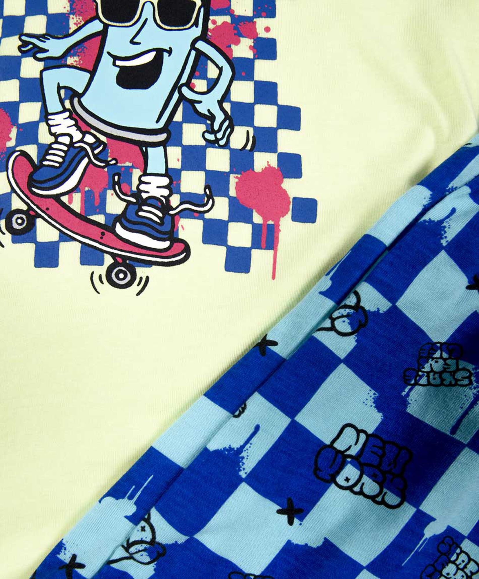 Pijama niño cuadros short Pijama niño cuadros short