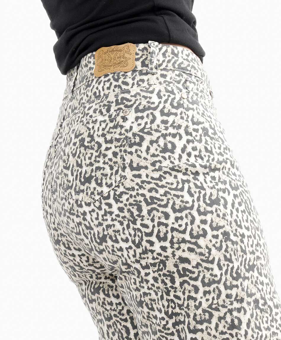 Jeans mujer animal print wide