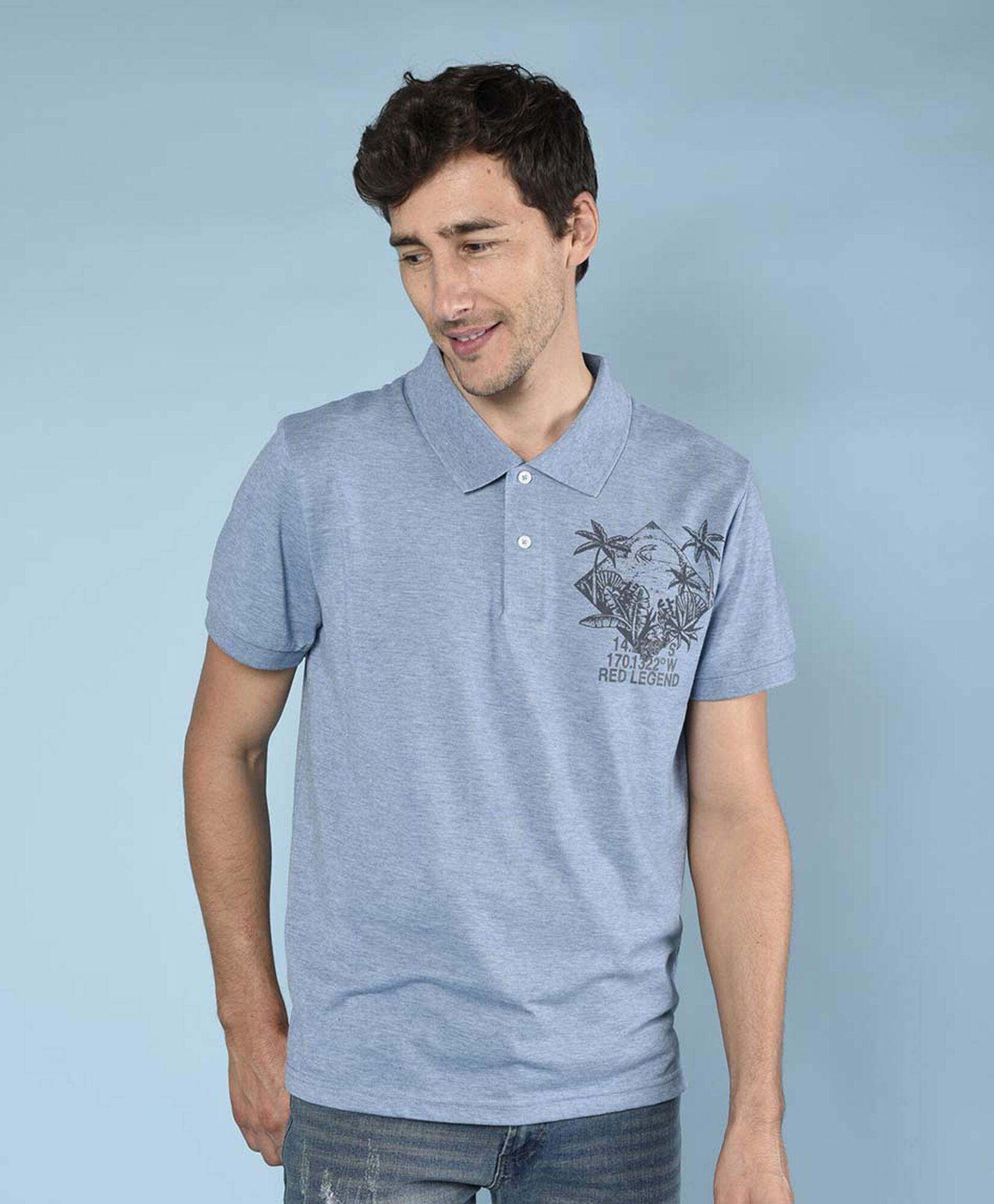 Polera hombre estampado palmeras Polera hombre estampado palmeras