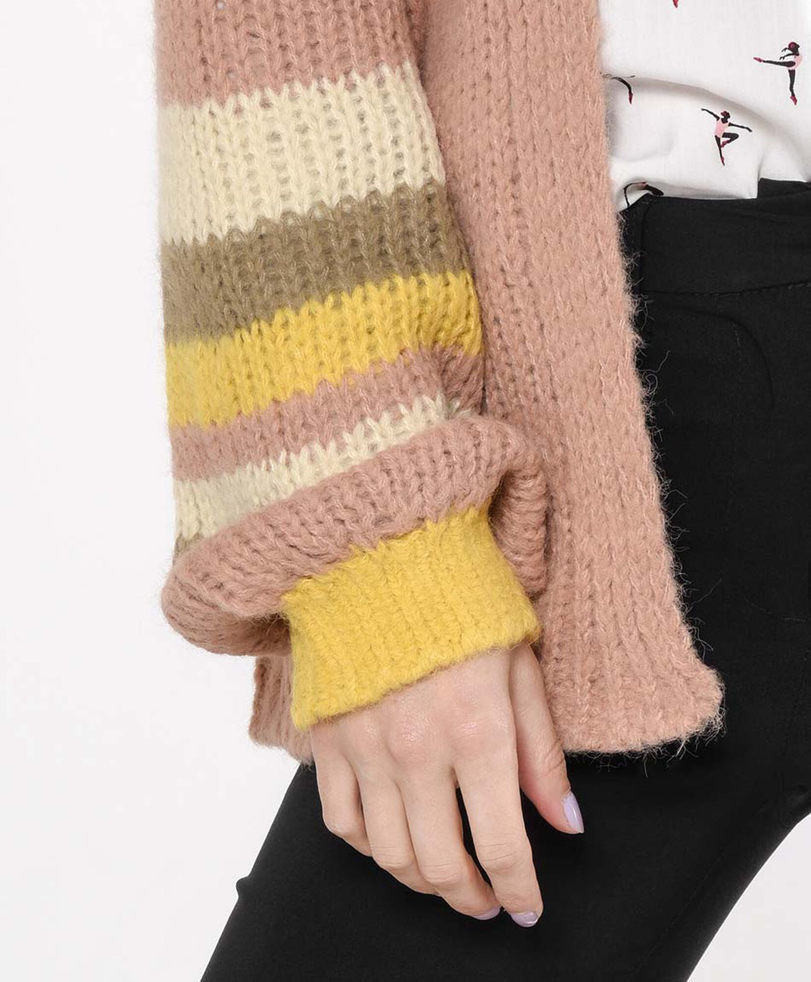Cardigan mujer colores en mangas Cardigan mujer colores en mangas