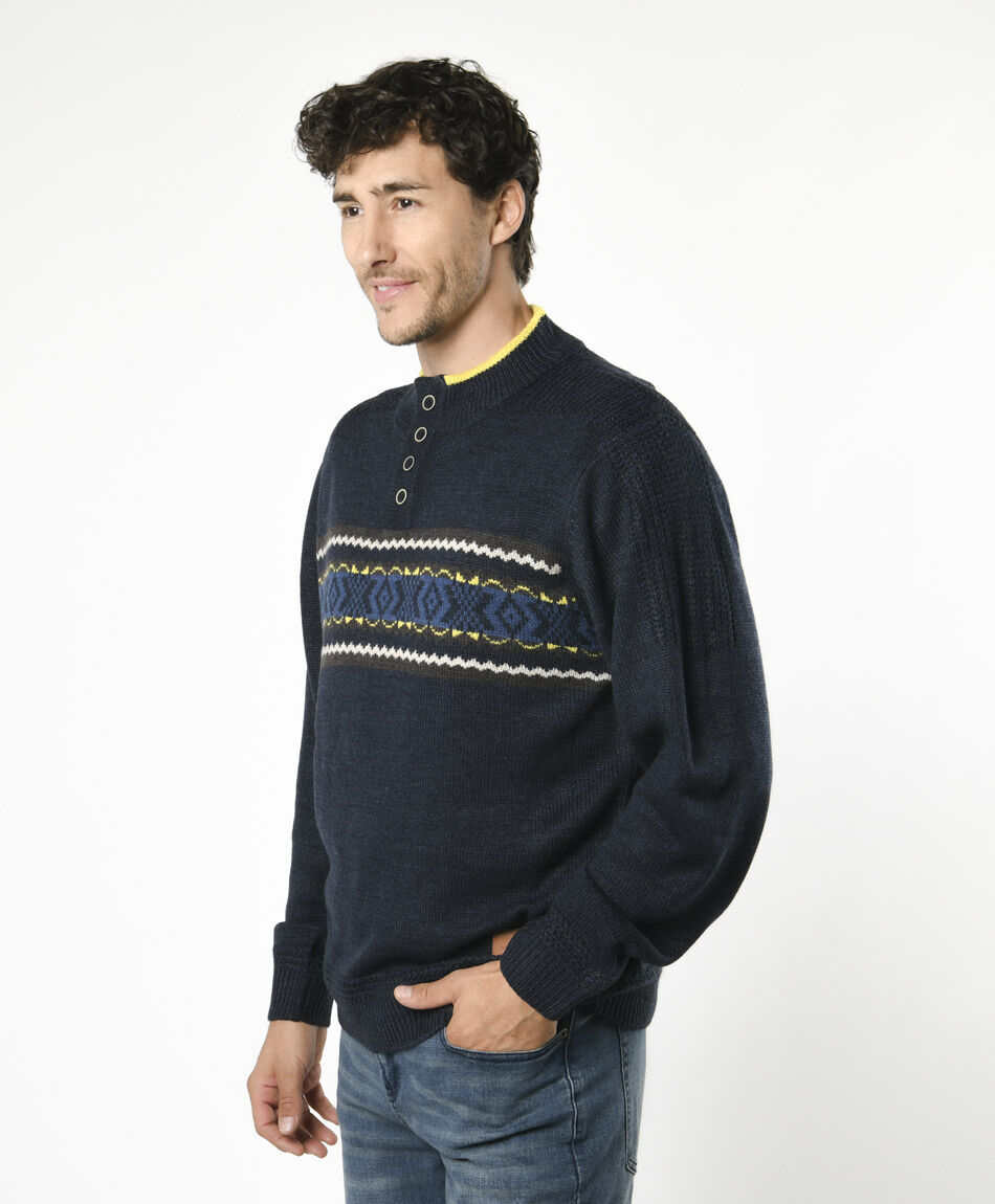 Sweater hombre cuatro botones
