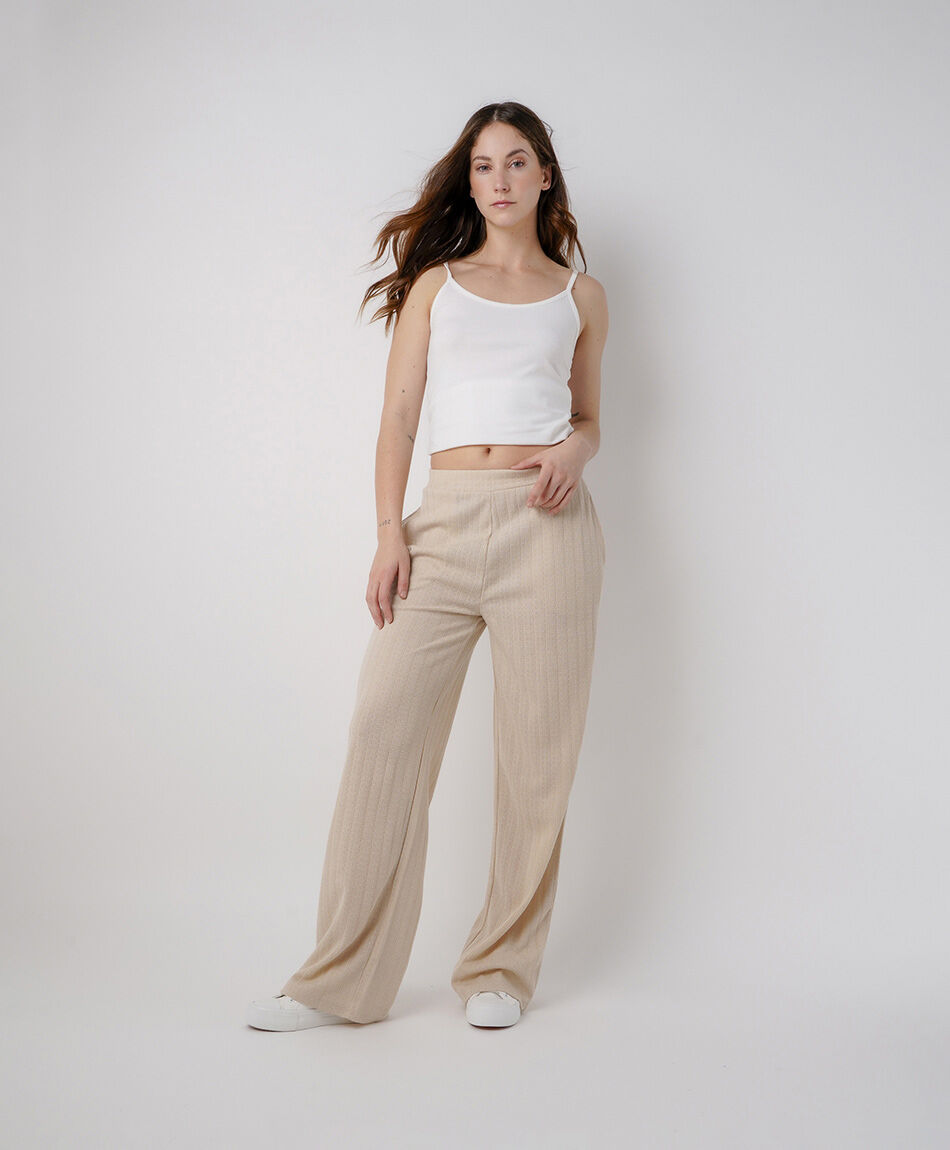 Pantal&oacute;n mujer estilo tejido