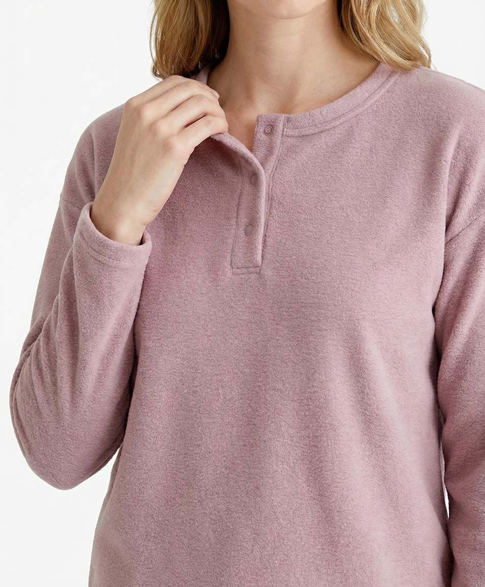 Pijama mujer  top liso botones