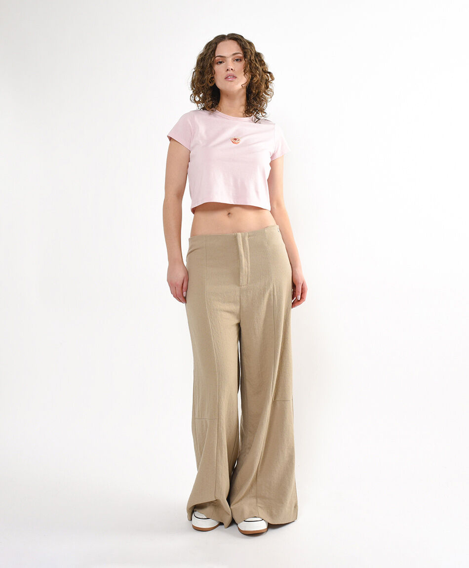 Pantal&oacute;n mujer lino pockets