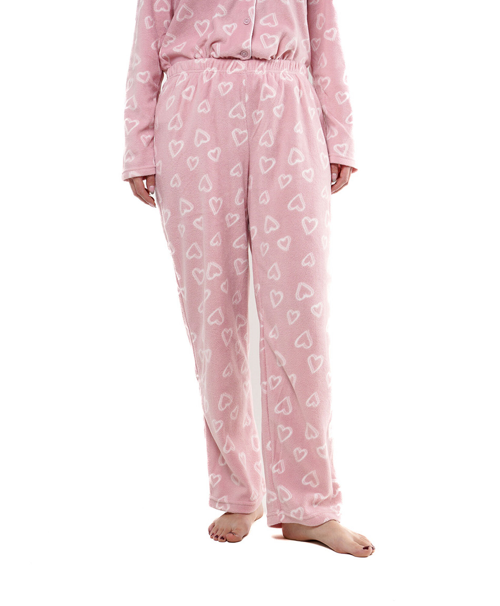 Pijama mujer corazones pink polar Pijama mujer corazones pink polar