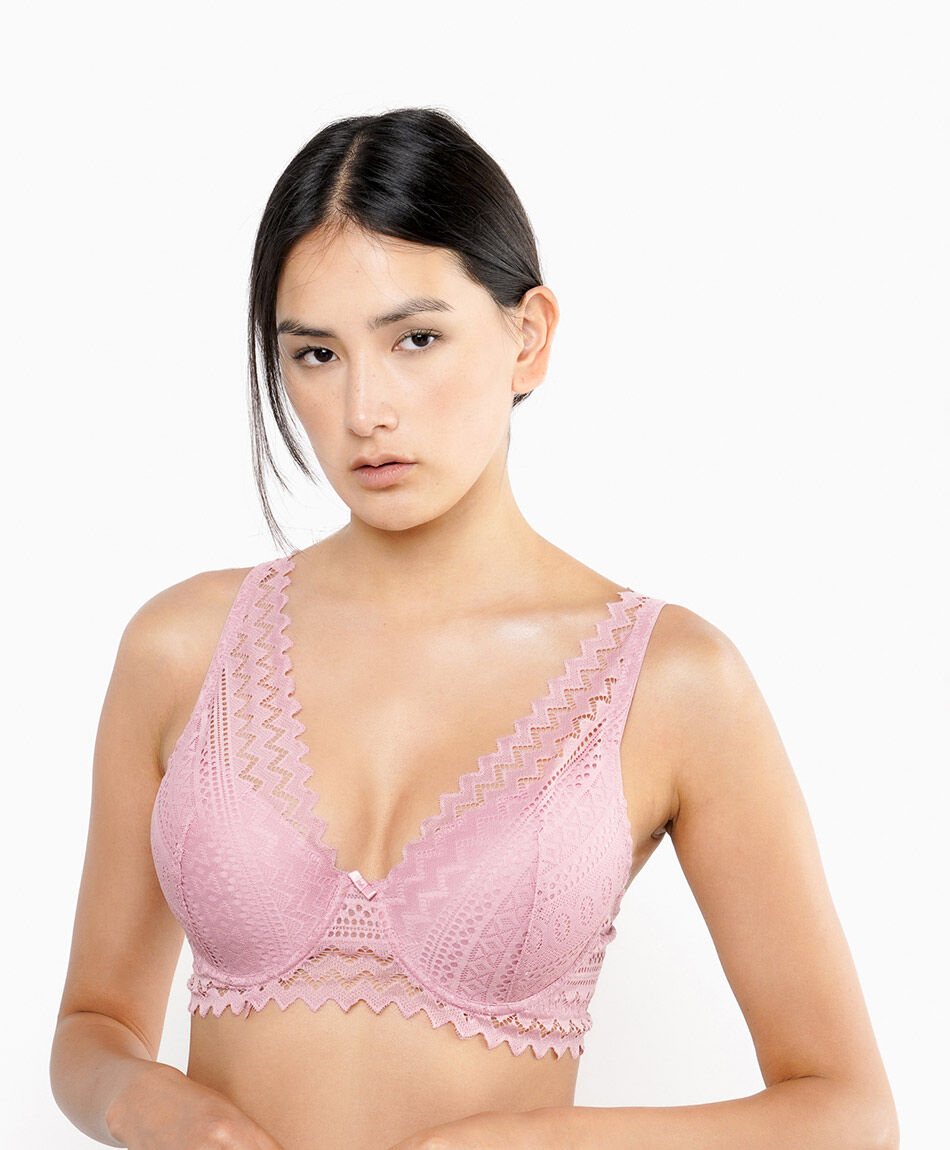 Sost&eacute;n mujer encaje dise&ntilde;o cuadrado